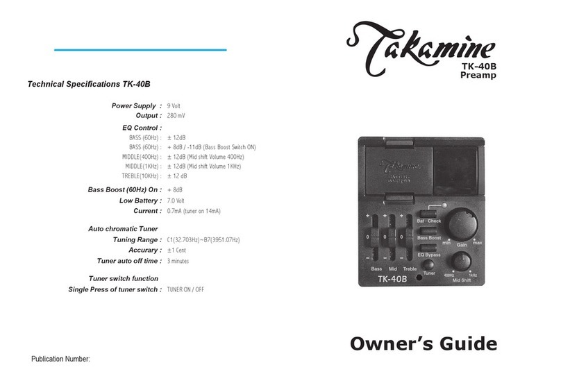 Takamine TK-40B owner's guide