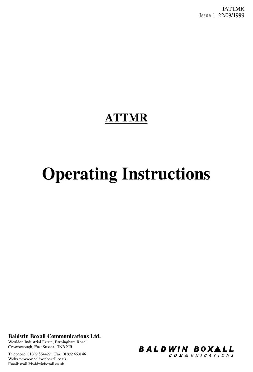 Baldwin Boxall ATTMR operating instructions