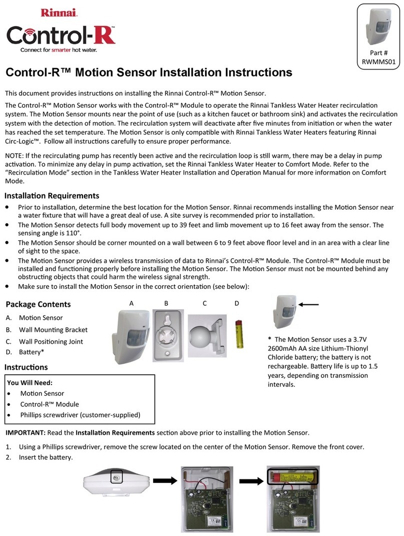 Rinnai Control-R User manual