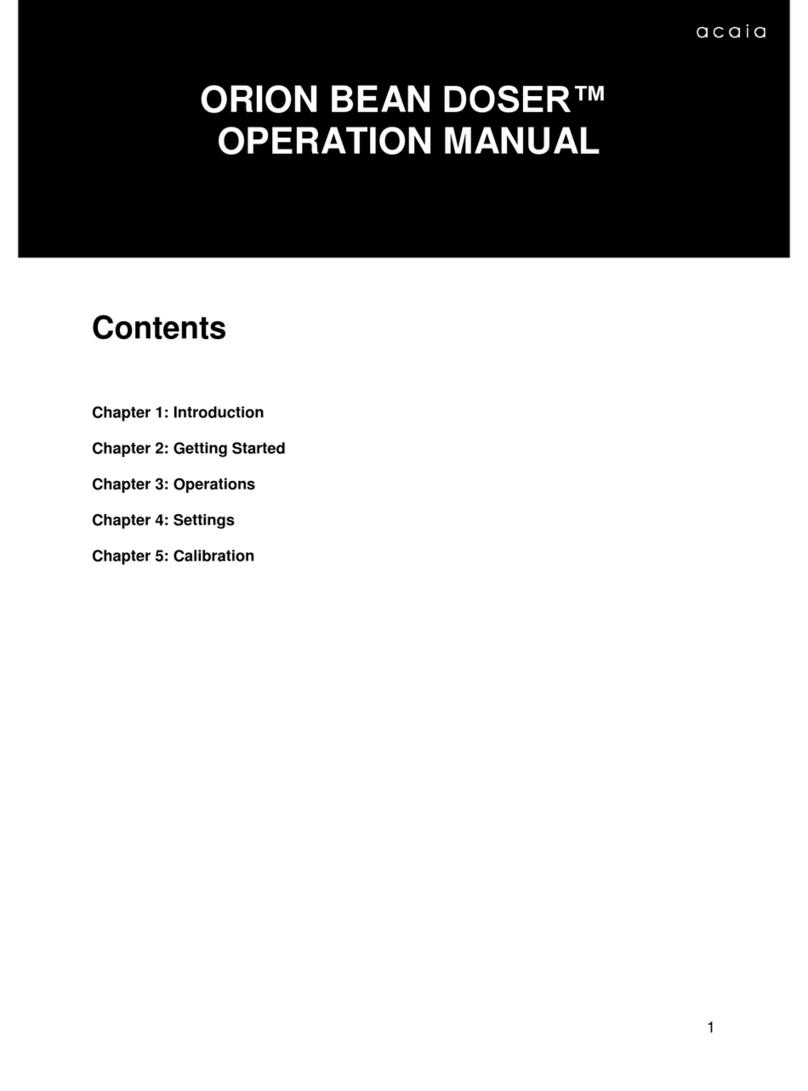 acaia ORION BEAN DOSER Operation manual