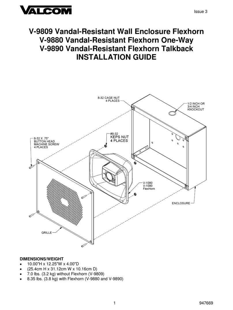 Valcom V-9809 installation guide