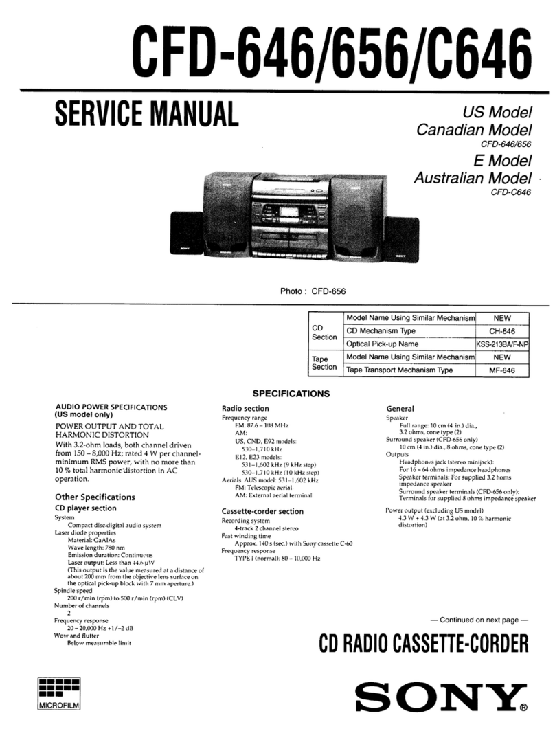 Sony CFD-646 Service manual
