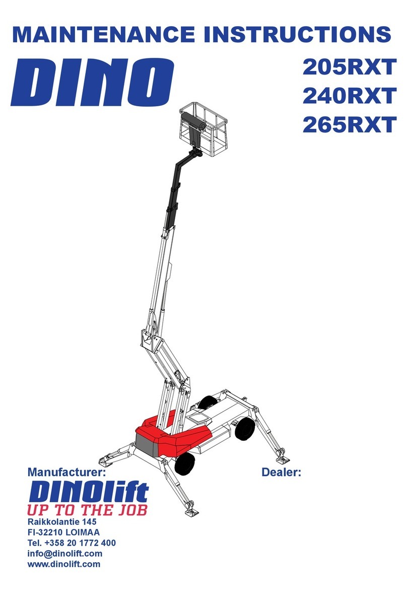 Dino lift 240RXT Maintenance instructions Dino lift 240RXT Maintenance instructions