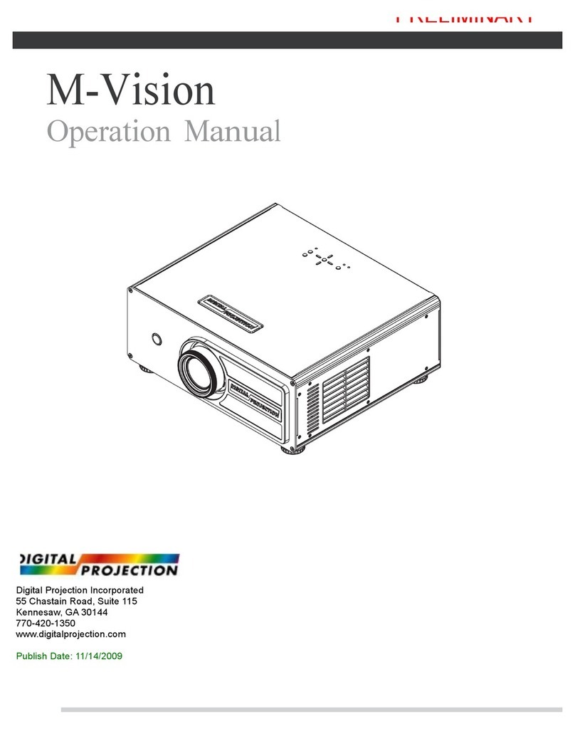 Digital Projection M-Vision User manual