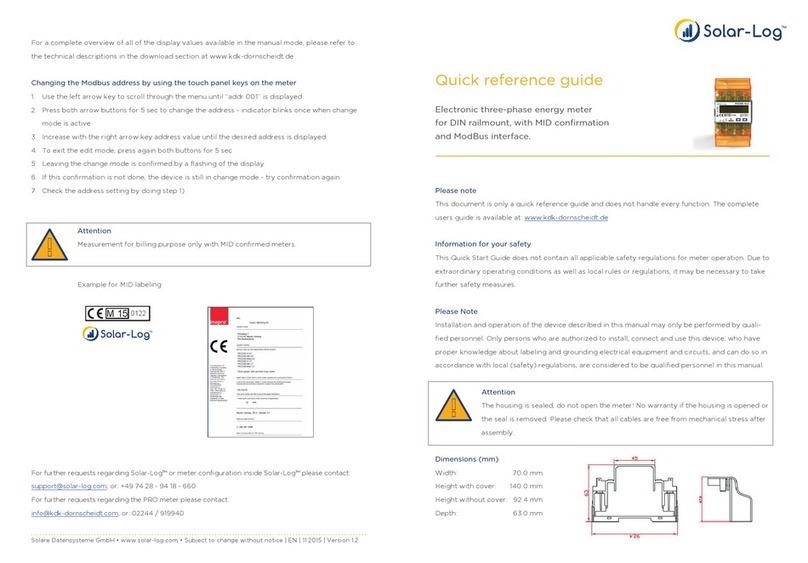 Solar-Log PRO380 Quick reference guide