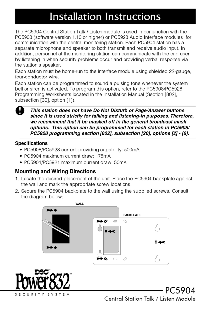 DSC Power 832 User manual DSC Power 832 User manual