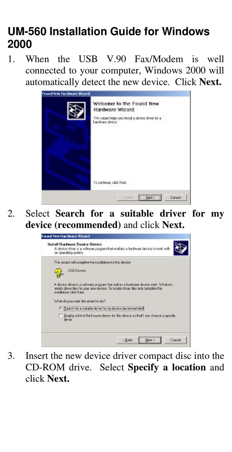 Planet UM-560 User manual