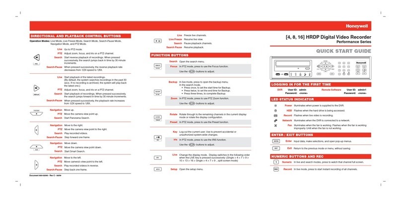 Honeywell HRDP16 quick start guide