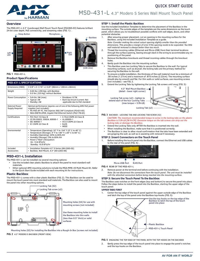 AMX MSD-431-L User manual
