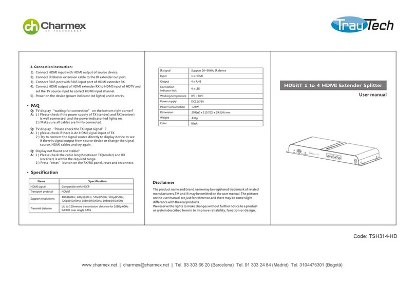 Charmex TrauTech TSH314-HD user manual