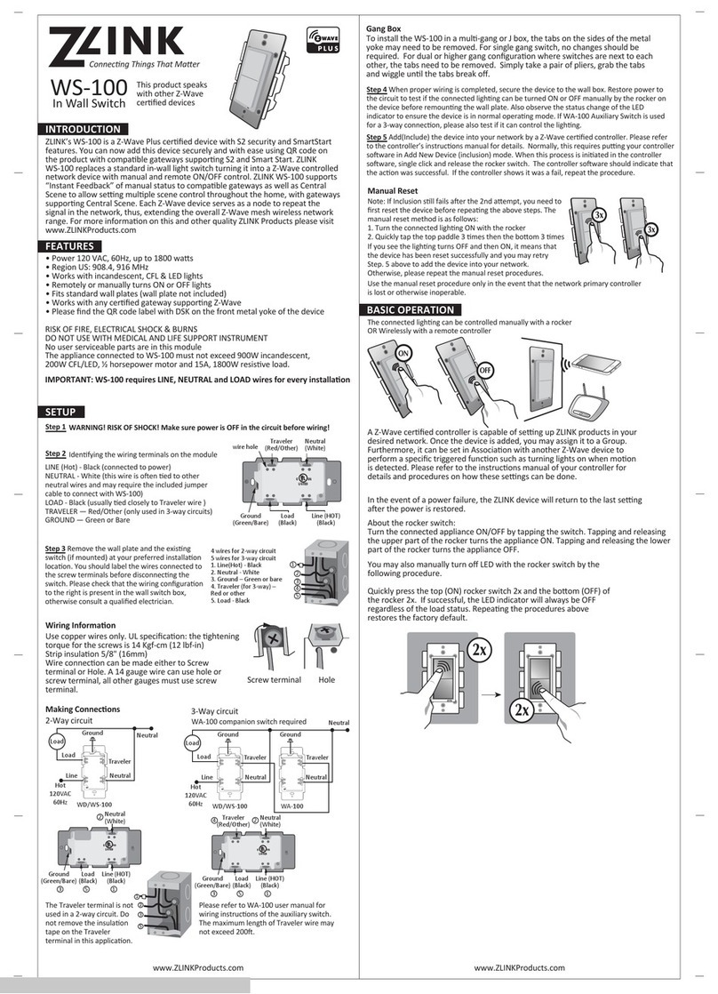 ZLINK ZL-WS-100 manual