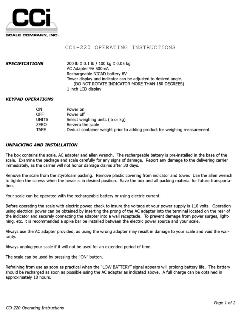 CCi CCi-220 operating instructions