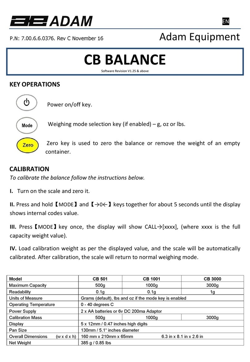 Adam Equipment CB 501 user guide