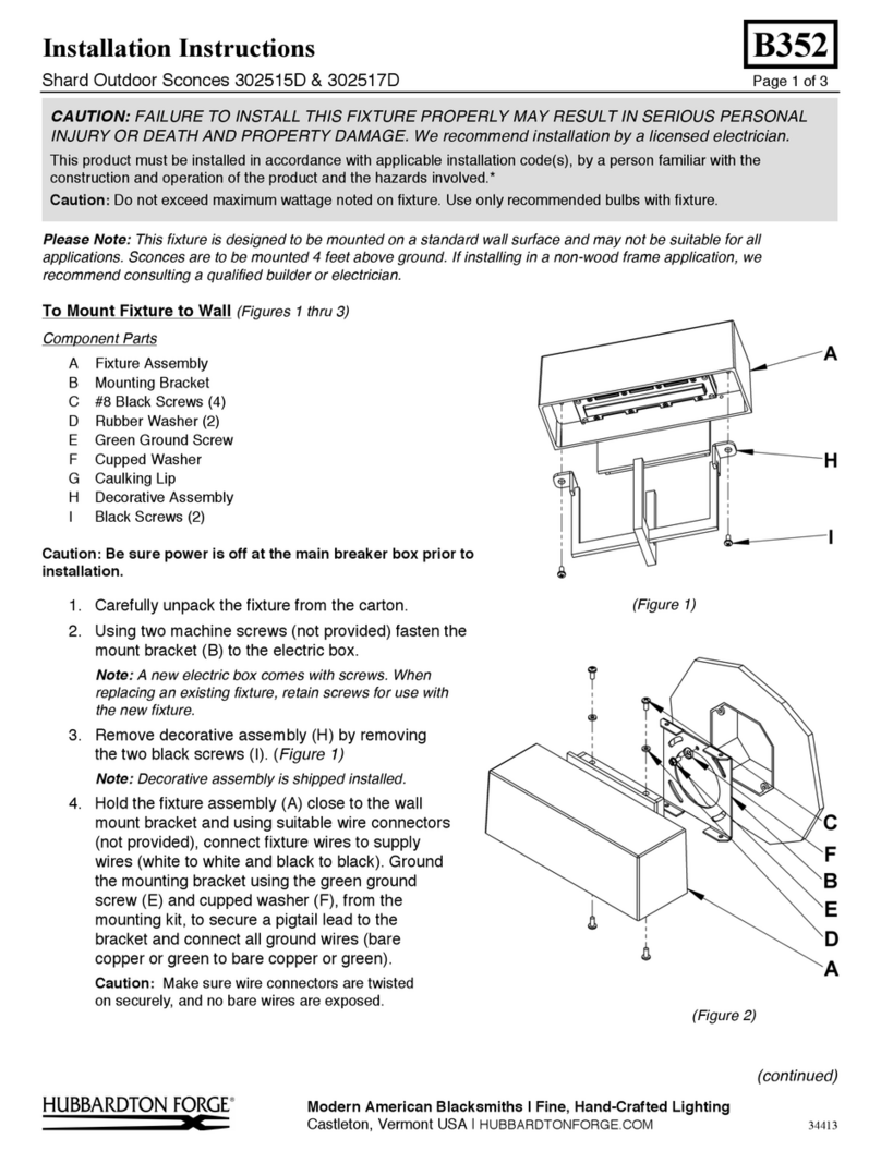 HUBBARDTON FORGE DESIGN 302517D installation instructions HUBBARDTON FORGE DESIGN 302517D installation instructions