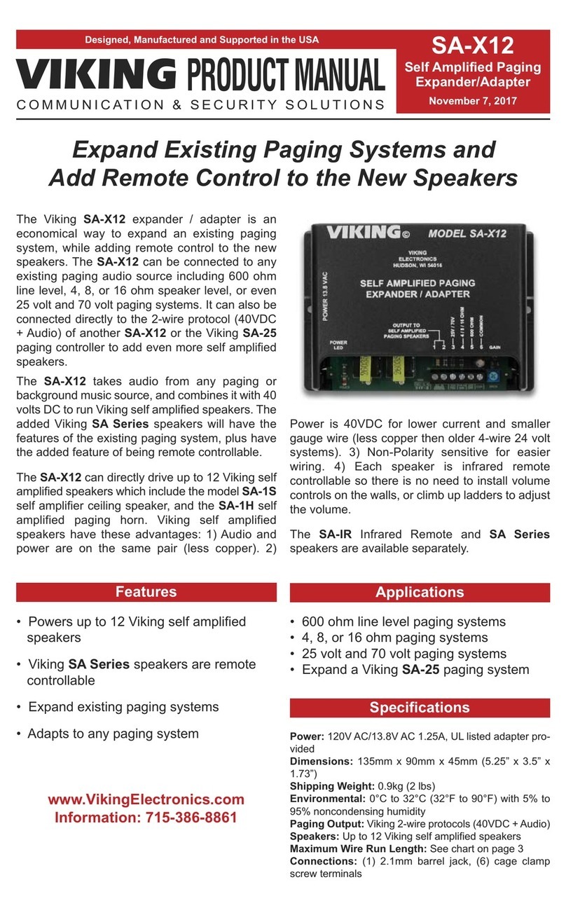 Viking Electronics SA-X12 product manual