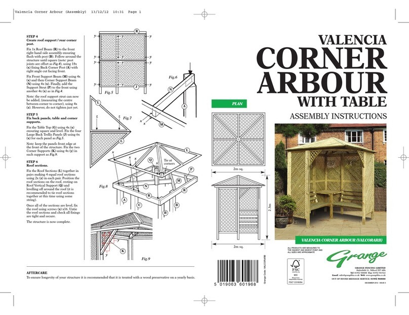 Grange Fencing VALENCIA CORNER ARBOUR Assembly instructions