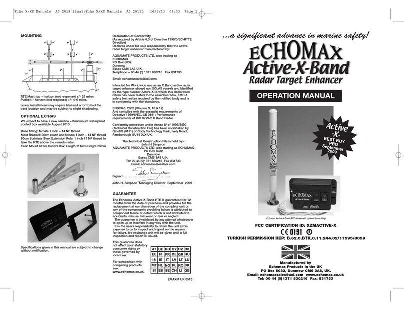 ECHOMAX Active-X-Band Operation manual
