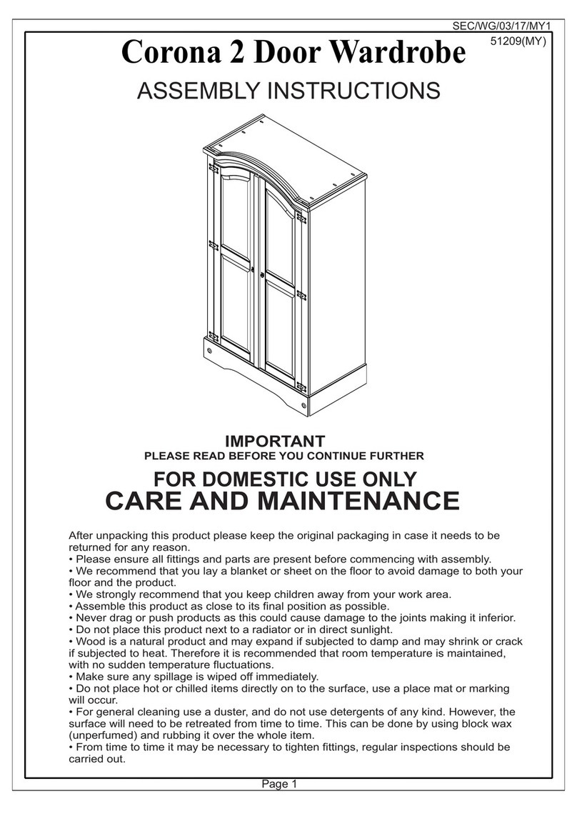 Mercers Furniture Corona 2 Assembly instructions Mercers Furniture Corona 2 Assembly instructions