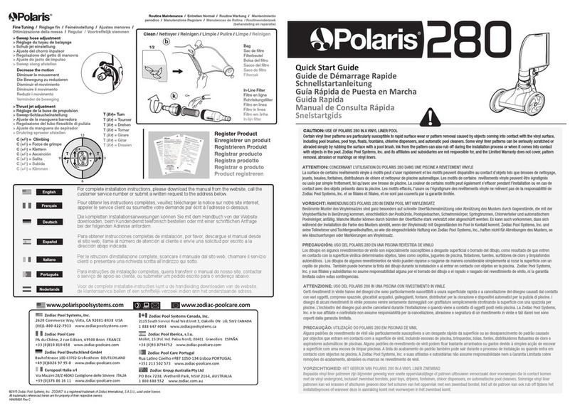 Polaris Vac-Sweep 280 User manual
