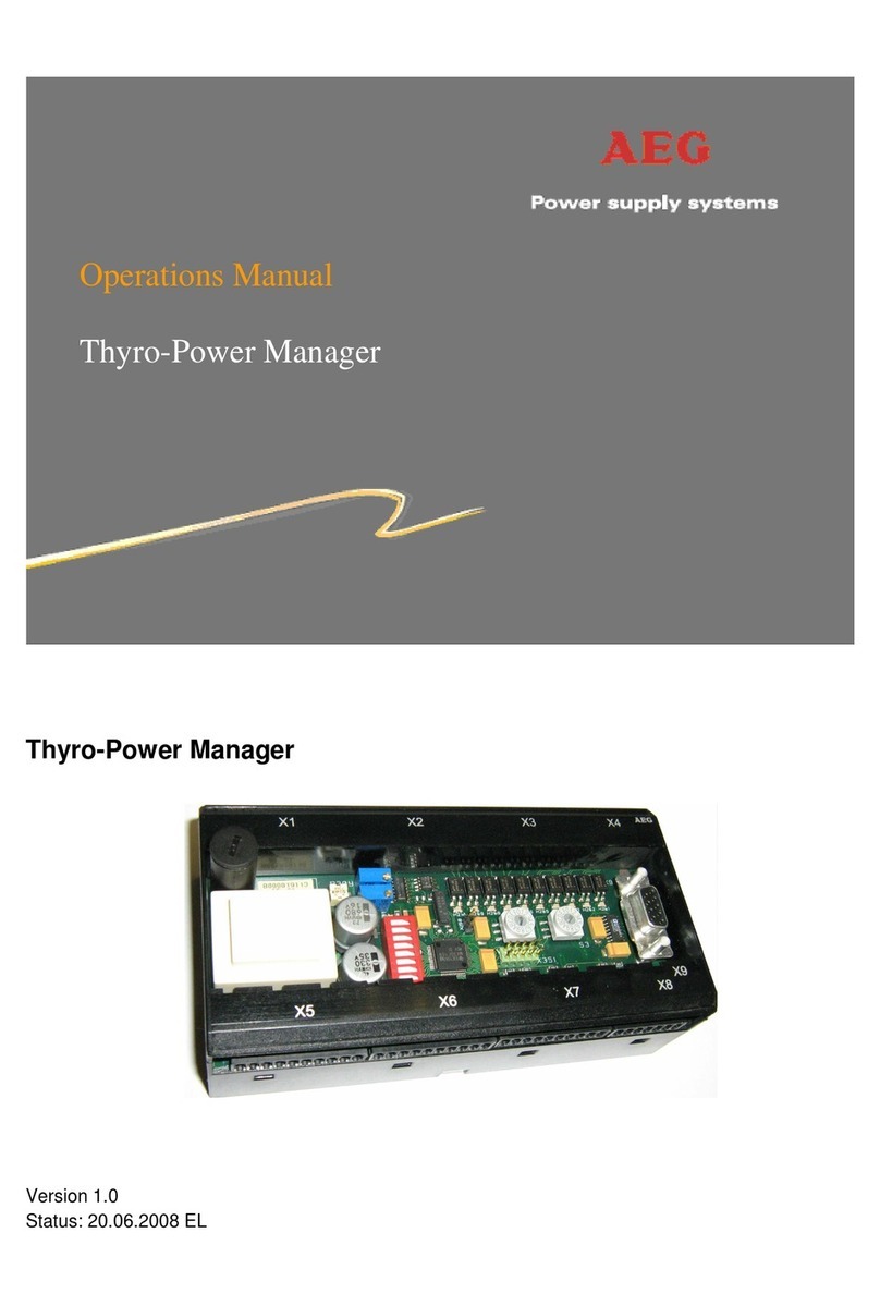 AEG Thyro-Power Manager Operation manual