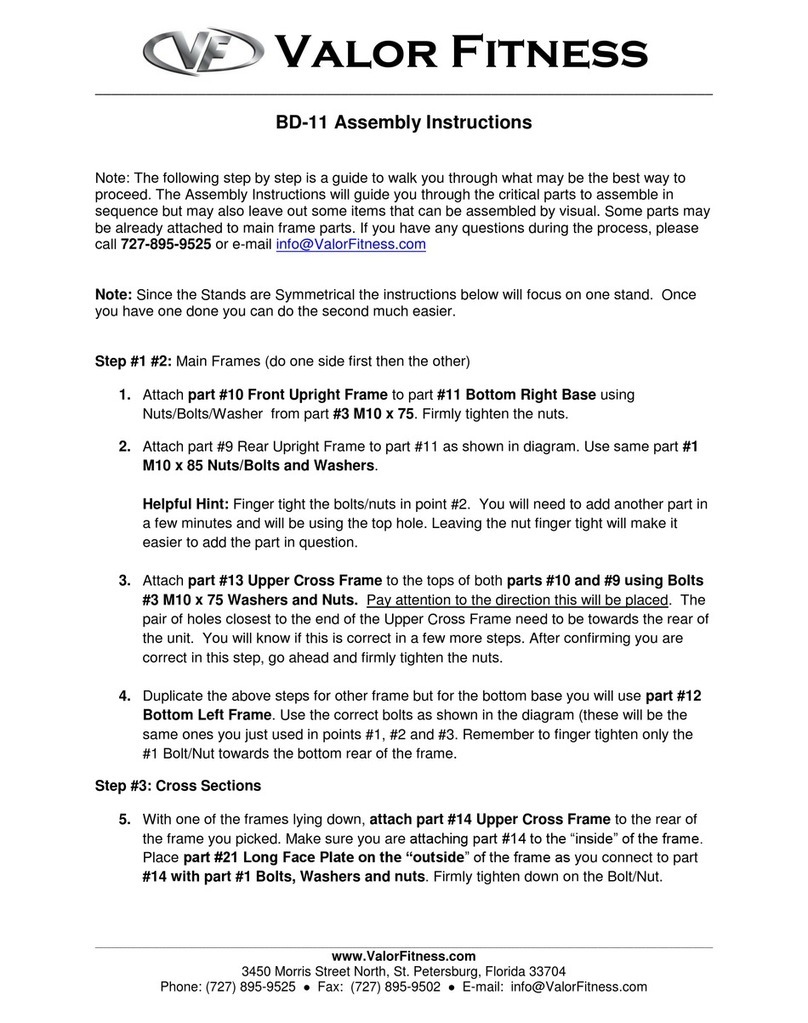 Valor Fitness BD-11 Assembly instructions