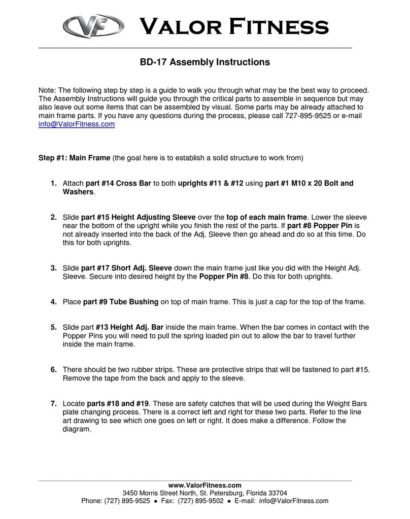 Valor Fitness BD-17 Assembly instructions