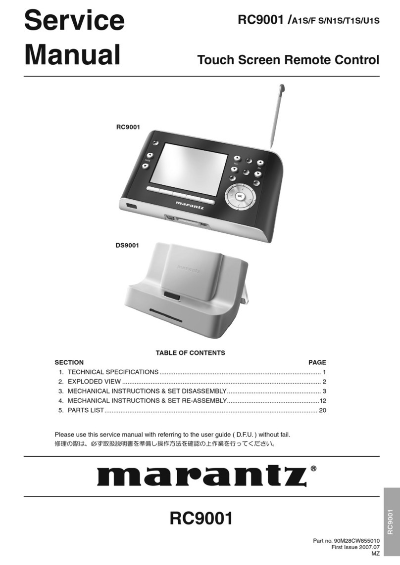 Marantz RC9001 User manual