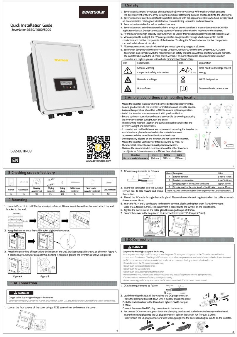 Zeversolar Zeverlution 3680 Quick installation guide