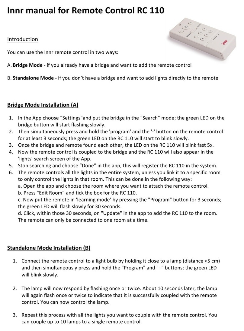 INNR RC 110 User manual
