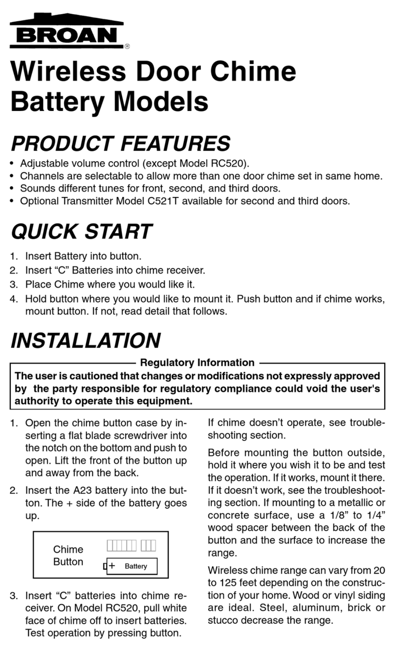 Broan RC520 User manual