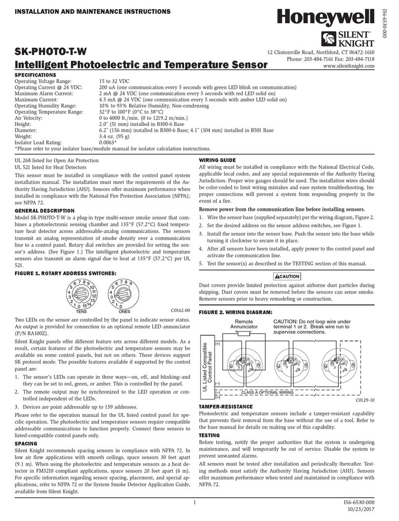 Honeywell SK-PHOTO-T-W Installation and maintenance instructions