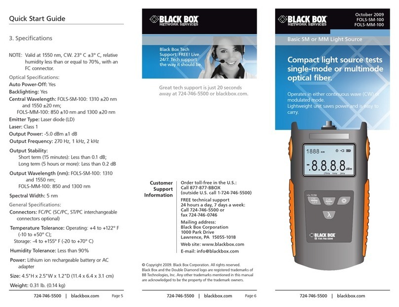 Black Box FOLS-SM-100 User manual