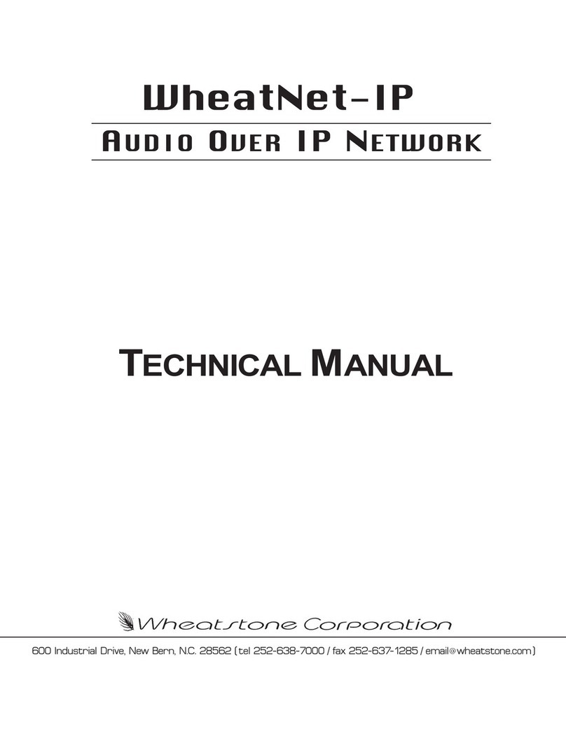 Wheatstone Corporation WheatNet-IP Blade3s Technical manual