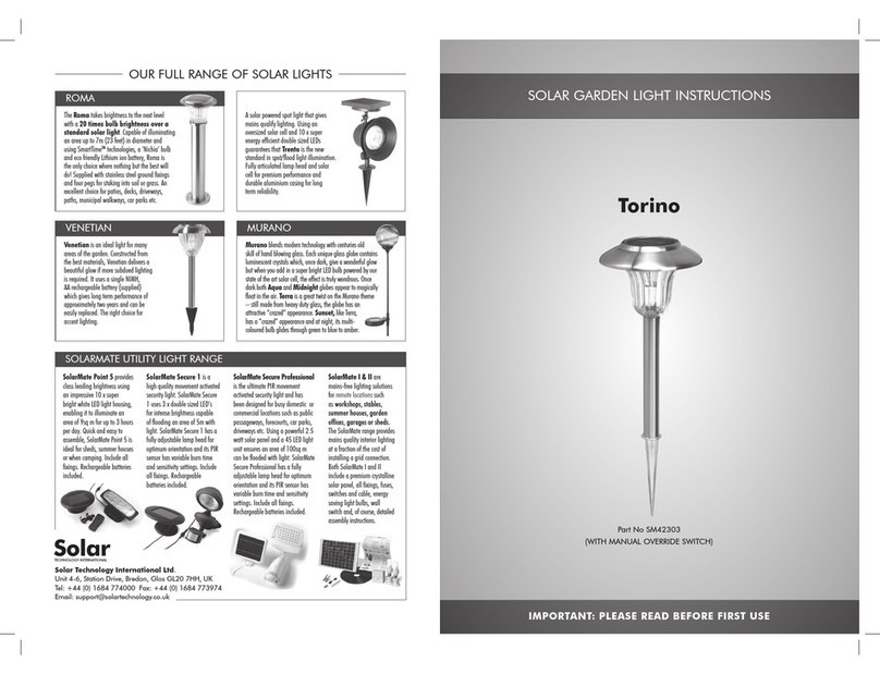 Solar Technology International Torino instructions Solar Technology International Torino instructions