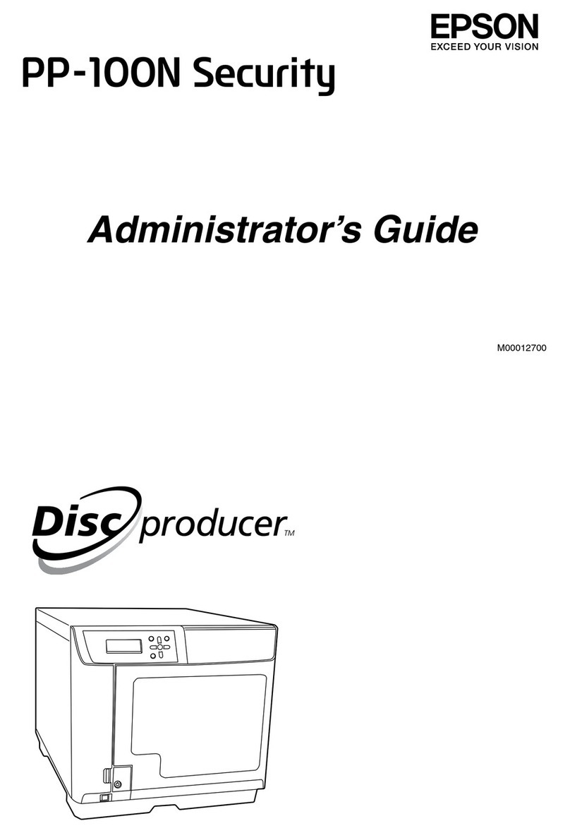 Epson Disc producer PP-100N Security Service manual