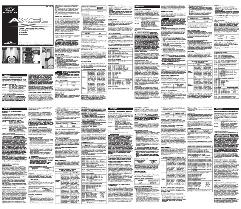 Manitou Axel Super owner's manual