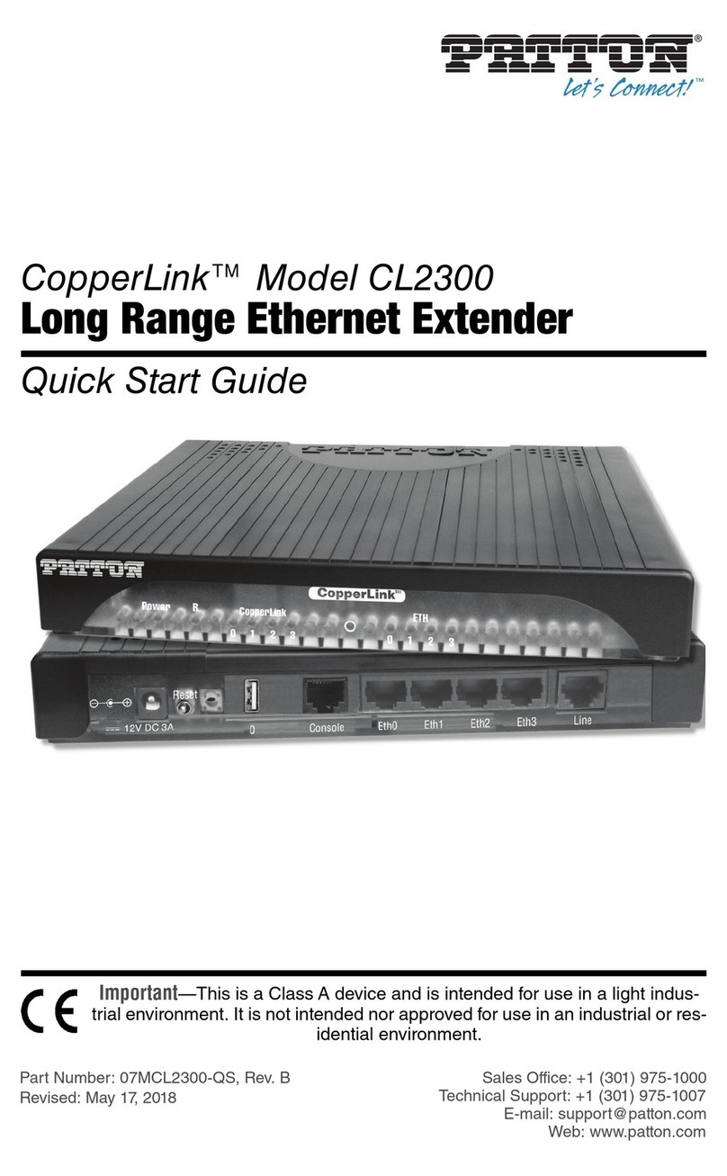 Patton CopperLink CL2300 quick start guide