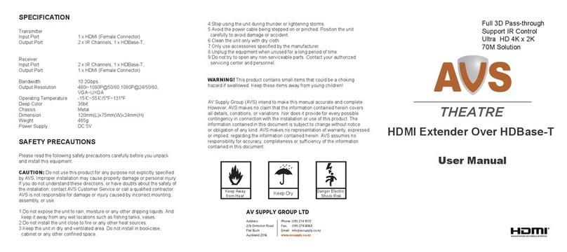 AVS AHDEXT70 user manual