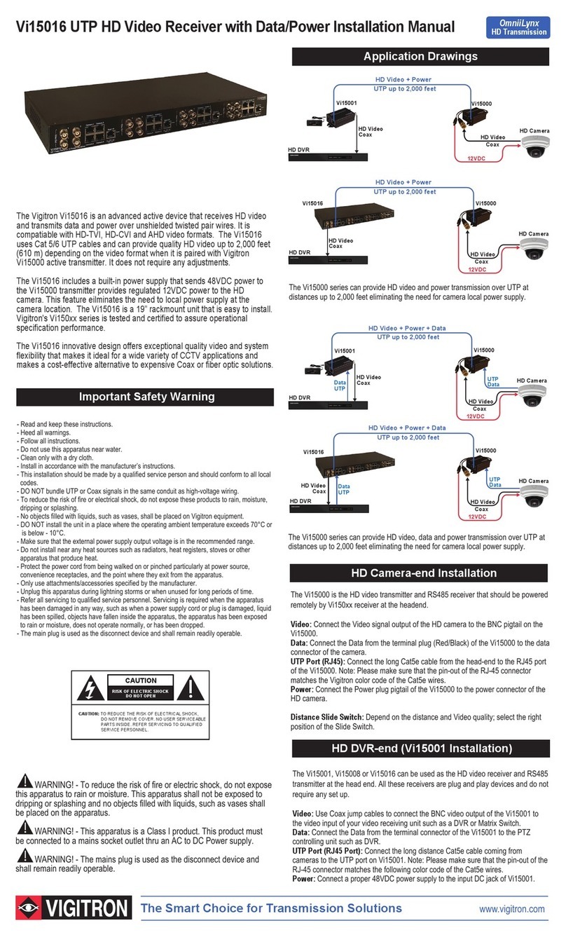 Vigitron Vi15016 installation manual