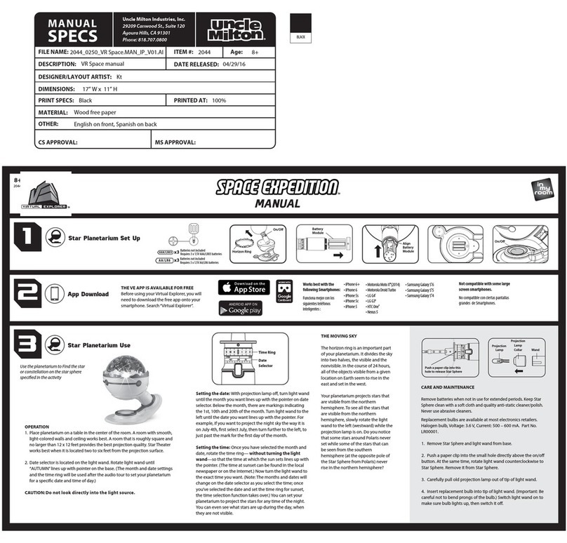 Uncle Milton Space Expedition manual