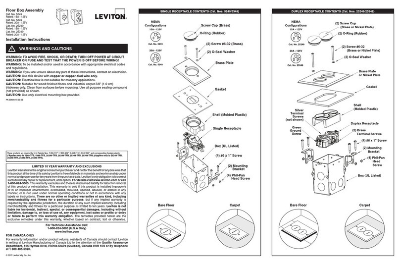 Leviton 5249 Installation instructions manual