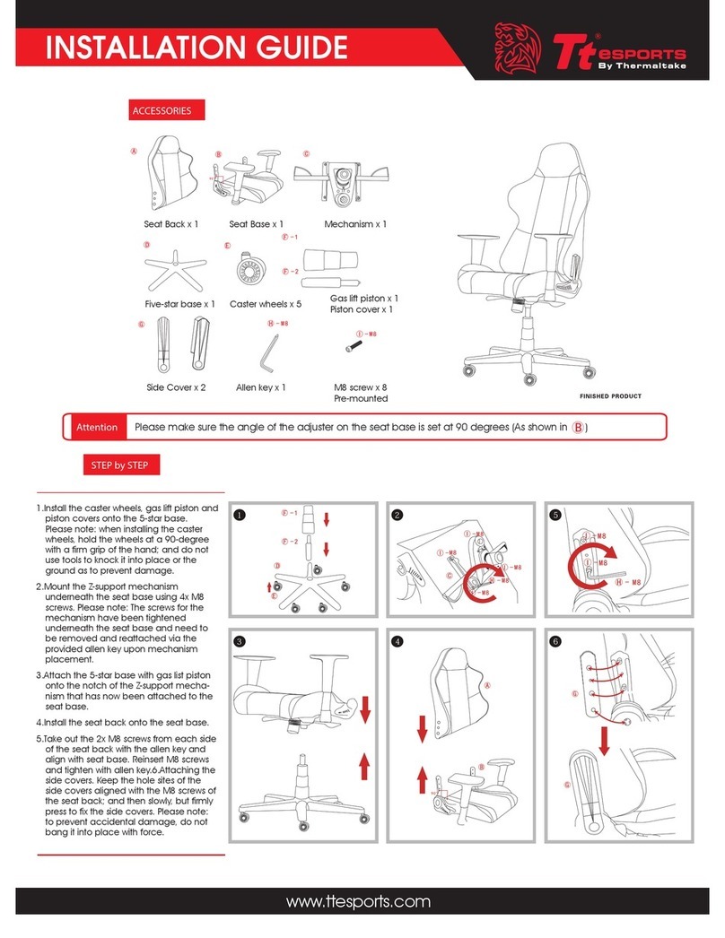 Tt eSport X COMFORT AIR installation guide