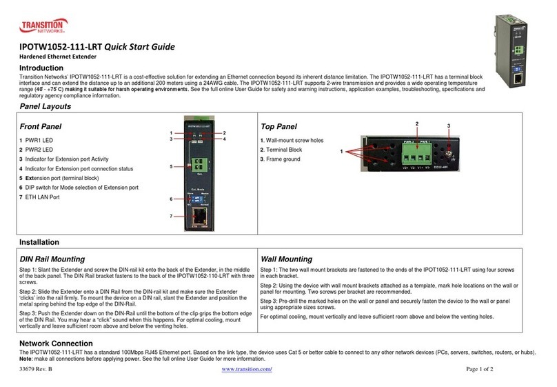 Transition Networks IPOTW1052-111-LRT User manual Transition Networks IPOTW1052-111-LRT User manual