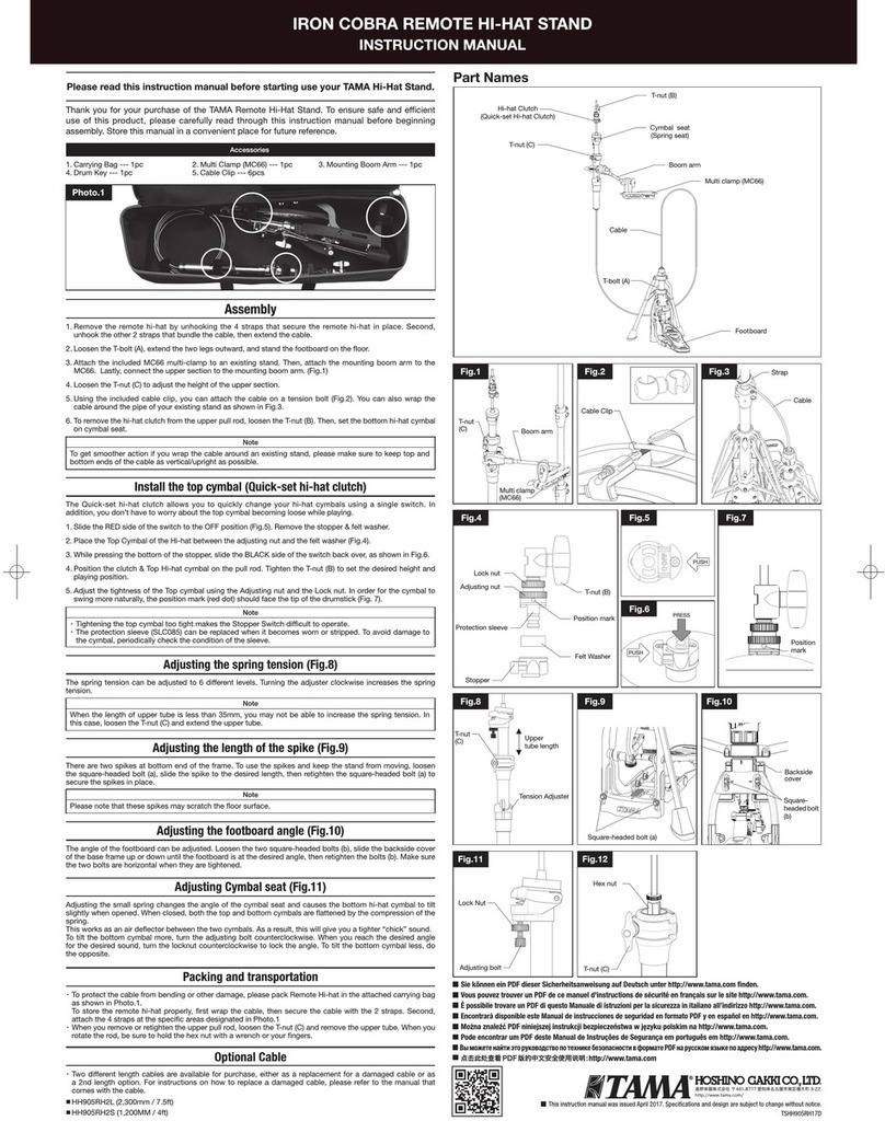 Tama HH905RH2S User manual