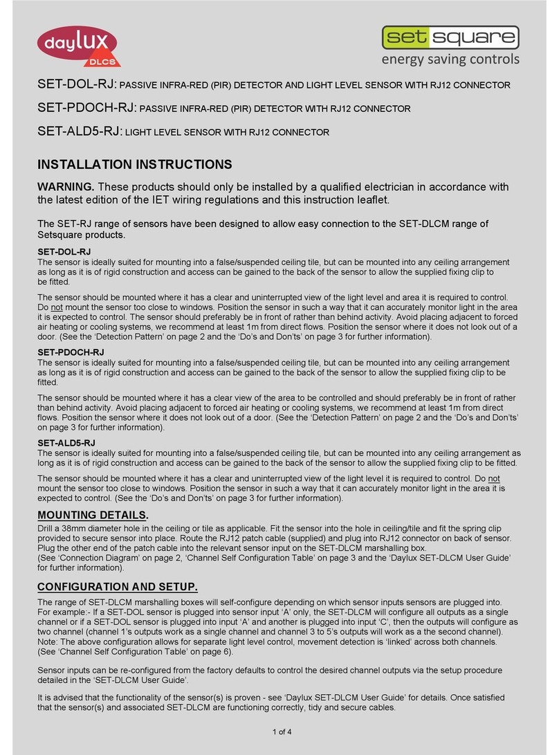 Setsquare SET-DOL-RJ installation instructions