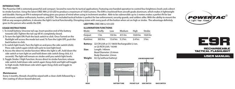 PowerTac E9R User manual PowerTac E9R User manual