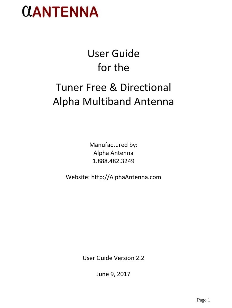 Alpha Antenna Alpha Multiband Antenna User manual Alpha Antenna Alpha Multiband Antenna User manual