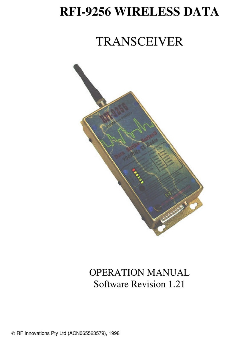 RF Innovations RFI-9256 Operation manual