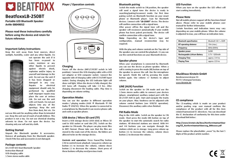 BEATFOXX 00049052 instructions BEATFOXX 00049052 instructions