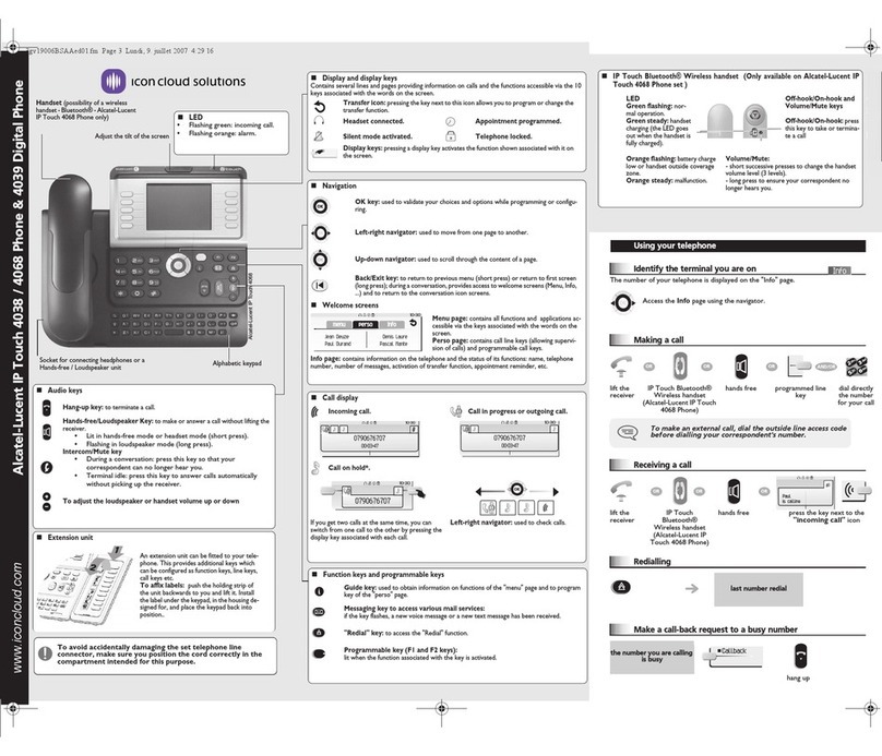 Alcatel-Lucent IP Touch 4038 User manual Alcatel-Lucent IP Touch 4038 User manual